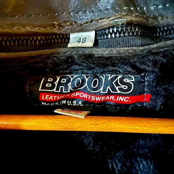 BROOKS LEATHER SPORTSWEAR BIKER JACKET